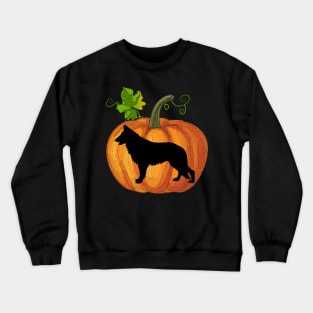 German shepherd in pumpkin Crewneck Sweatshirt